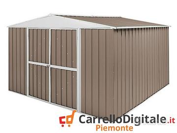 Box in Acciaio da giardino 360x345cm tortora