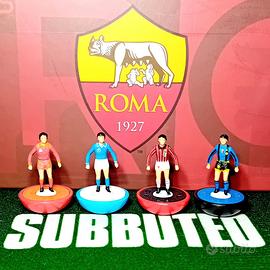 Subbuteo Set AS Roma + Napoli Inter e Milan NUOVO