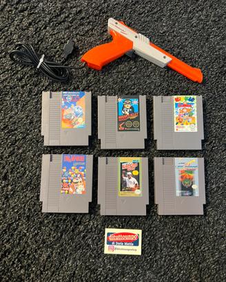 LOTTO 6 GIOCHI + ZAPPER NINTENDO NES ITA