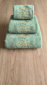 SET 3 PEZZI ASCIUGAMANI 100% COTONE