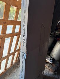 Box doccia Lacus cristallo profilo cromato