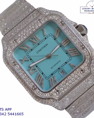 CARTIER Santos Large De Cartier Custom iced 2026