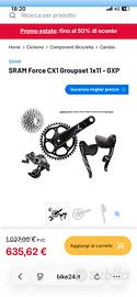 Gruppo Sram Force gravel cx 1x11v