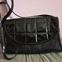 BORSA PELLE NERA E LUCIDA PER CERIMONIA