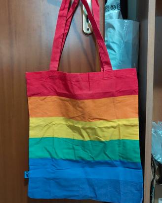 Borsa arcobaleno per spesa o frutta Tiger