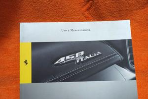 Ferrari 458italia libro uso manutenzione ricambio