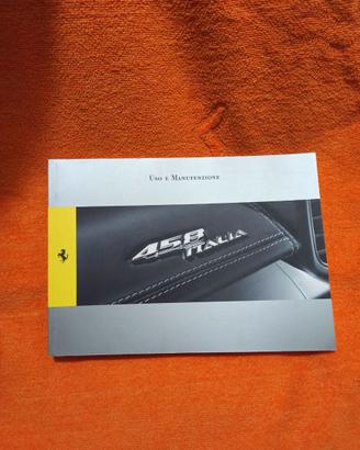 Ferrari 458italia libro uso manutenzione ricambio