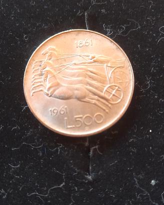 500 lire argento quadriga