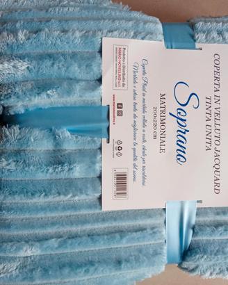 Coperta Matrimoniale Dama Blanca Velluto Jacquard