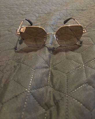 Occhiali da sole Longchamp ovali oro / marrone - N