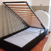 Letto singolo large con contenitore e materasso