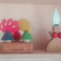 set 3 tappi + coltello Legno Magia