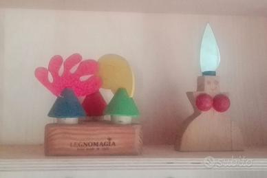 set 3 tappi + coltello Legno Magia