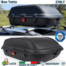 Box Tetto Auto Baule da Viaggio PORTABAGAGLI 270Lt