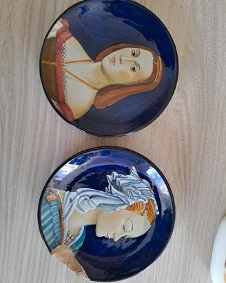 piattini ceramica dipinti a mano E.Mari Urbino