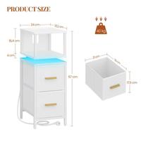 Comodino per Camera da Letto 30 x 24 x 67 cm