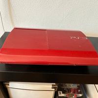 PS3 superslim RED 330gb, 2 controller + 7 giochi