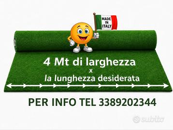 erba sintetica pezze da 4 Mt di larghezza 