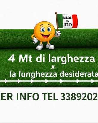 erba sintetica pezze da 4 Mt di larghezza 