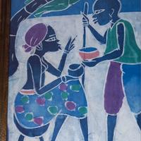 quadro africano tecnica olio su tela 