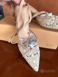 Sandali camoscio e pizzo