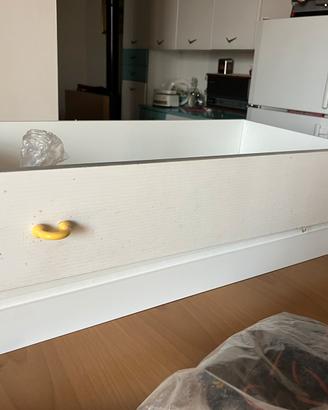 Armadio per cameretta – bianco, giallo e grigio