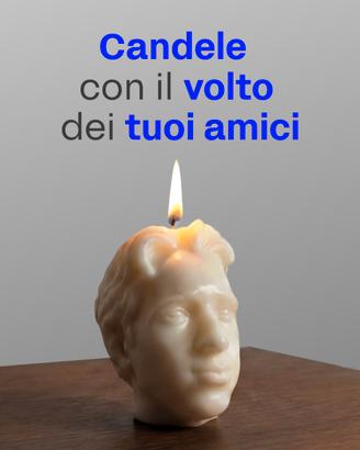 Candele personalizzate con il volto dei TUOI amici
