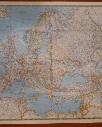 Mappa politica dell'Europa. 100 cm x 77  cm. Natio