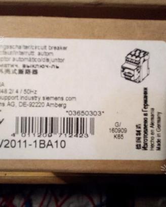 Salvamotore siemens 3rv2011-1ba10
