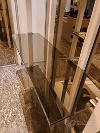 10 mensole in vetro traslucido fumè