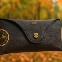 Custodia originale Ray-Ban nera rigida con logo