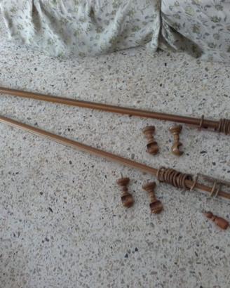 BASTONE TENDA A CORDA IN LEGNO pezzi 2