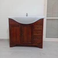 mobile bagno con miscelatore , in legno 