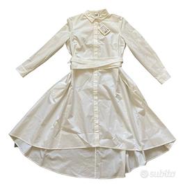 Peserico Abito Camicia con Cintura bianco