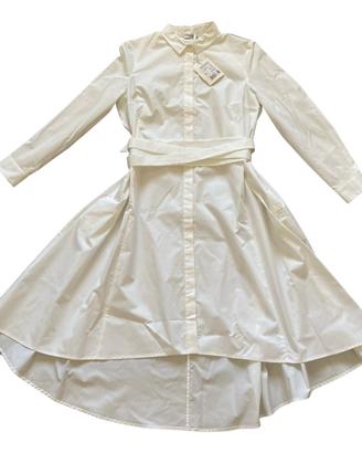 Peserico Abito Camicia con Cintura bianco