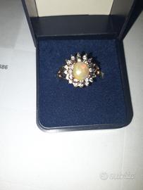 anello con opale naturale da circa 1 carato