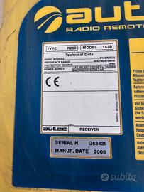 autec radio comamdo con pulsantiera
