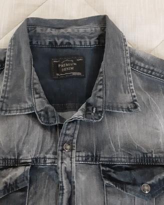 Camicia jeans denim nera