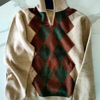 Maglione beige/cammello