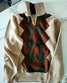 Maglione beige/cammello