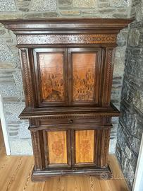 Mobile antico fine 800 legno massello intarsiato