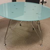 Tavolo rotondo in vetro temperato – design moderno