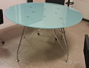 Tavolo rotondo in vetro temperato – design moderno