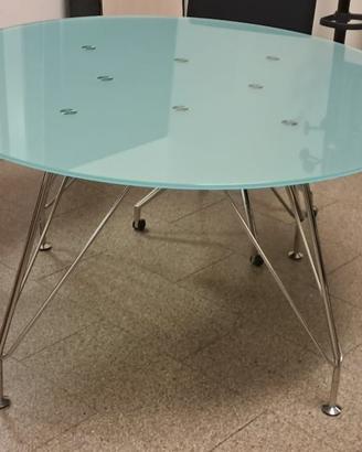 Tavolo rotondo in vetro temperato – design moderno