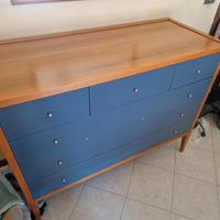 cassettone in legno + specchio 