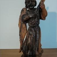 Statua Angelo in legno 18 cm presa in Israele 