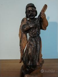 Statua Angelo in legno 18 cm presa in Israele 