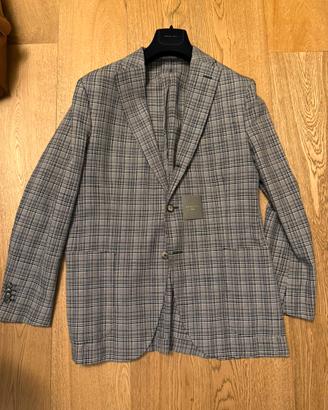 Boglioli blazer uomo 52 check blu giacca