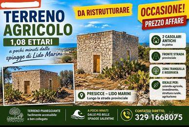 Terreno agricolo posizioneTOP Lido Marini Casolari