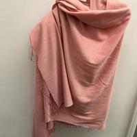 Pashmina sciarpa scialle rosa 205x95 cm